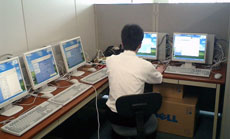 初期設定中の写真